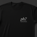 The ph7 Mark Tee — black heavyweight tee with ph7 trademark design