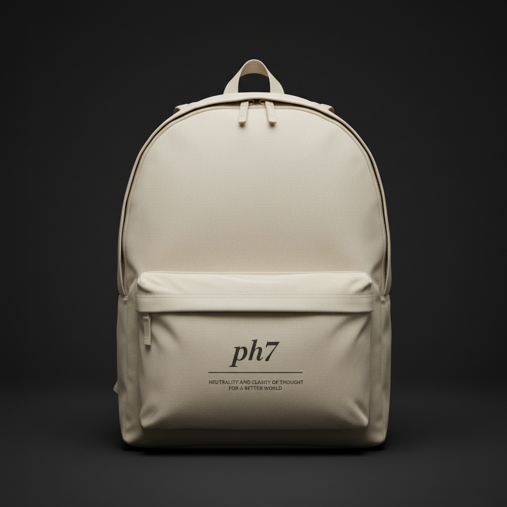 ph7 Field Backpack — stone canvas 22L pack with ph7 trademark design